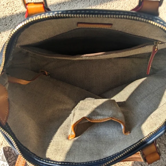 Dooney & Bourke blue domed satchel bag - Picture 4 of 6